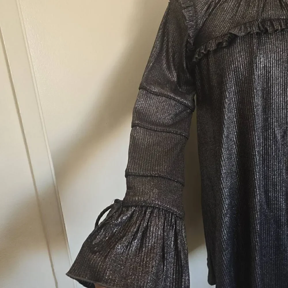 Bianca Balti Maternity Collection- The Wonderland Dress, Black and Silver Lurex,